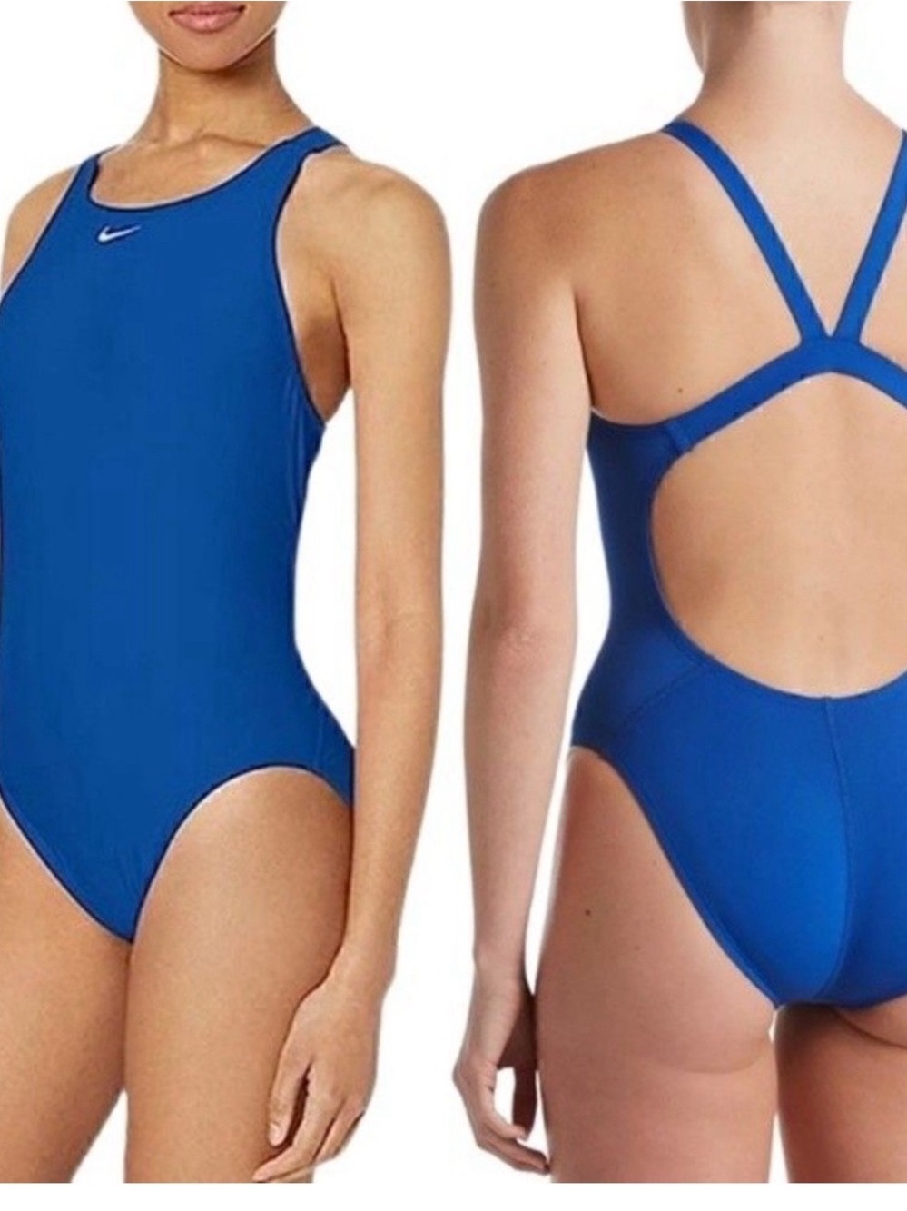 Nike Blue Women's One-Piece Racerback Swimsuit